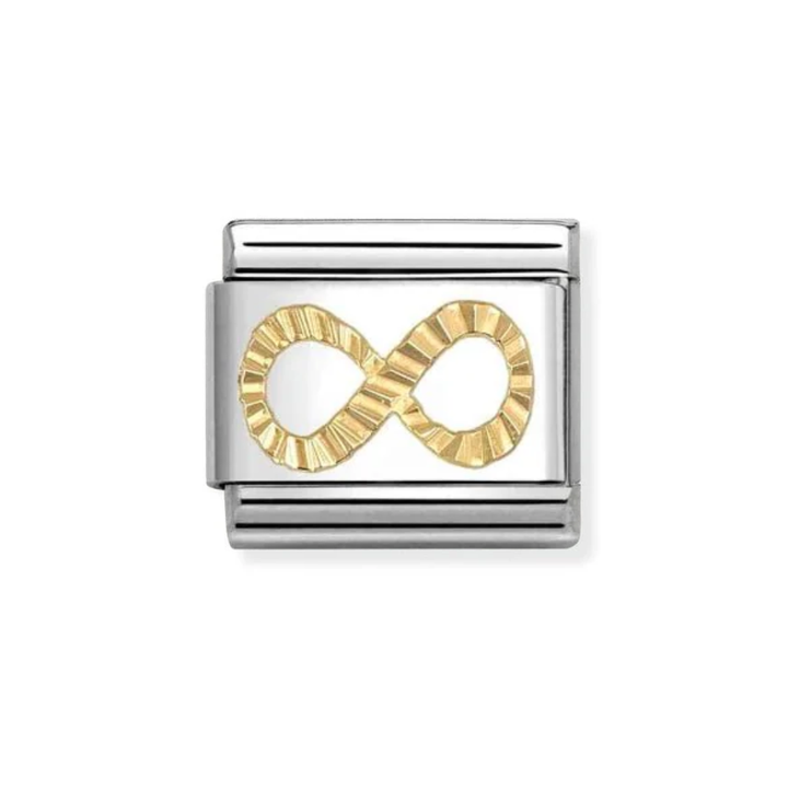 Nomination Gold Classic Symbols Diamond Cut Infinity Charm