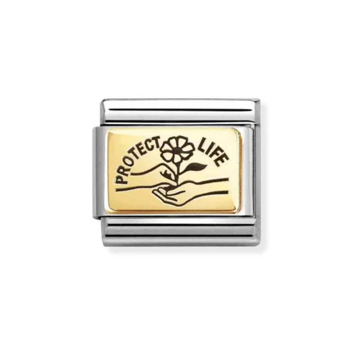 Nomination Gold  Classic Plates  Protect Life Charm