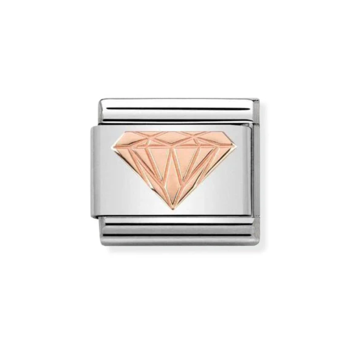 Nomination Rose Gold Classic Symbols and Brilliant Diamond Cut Charm