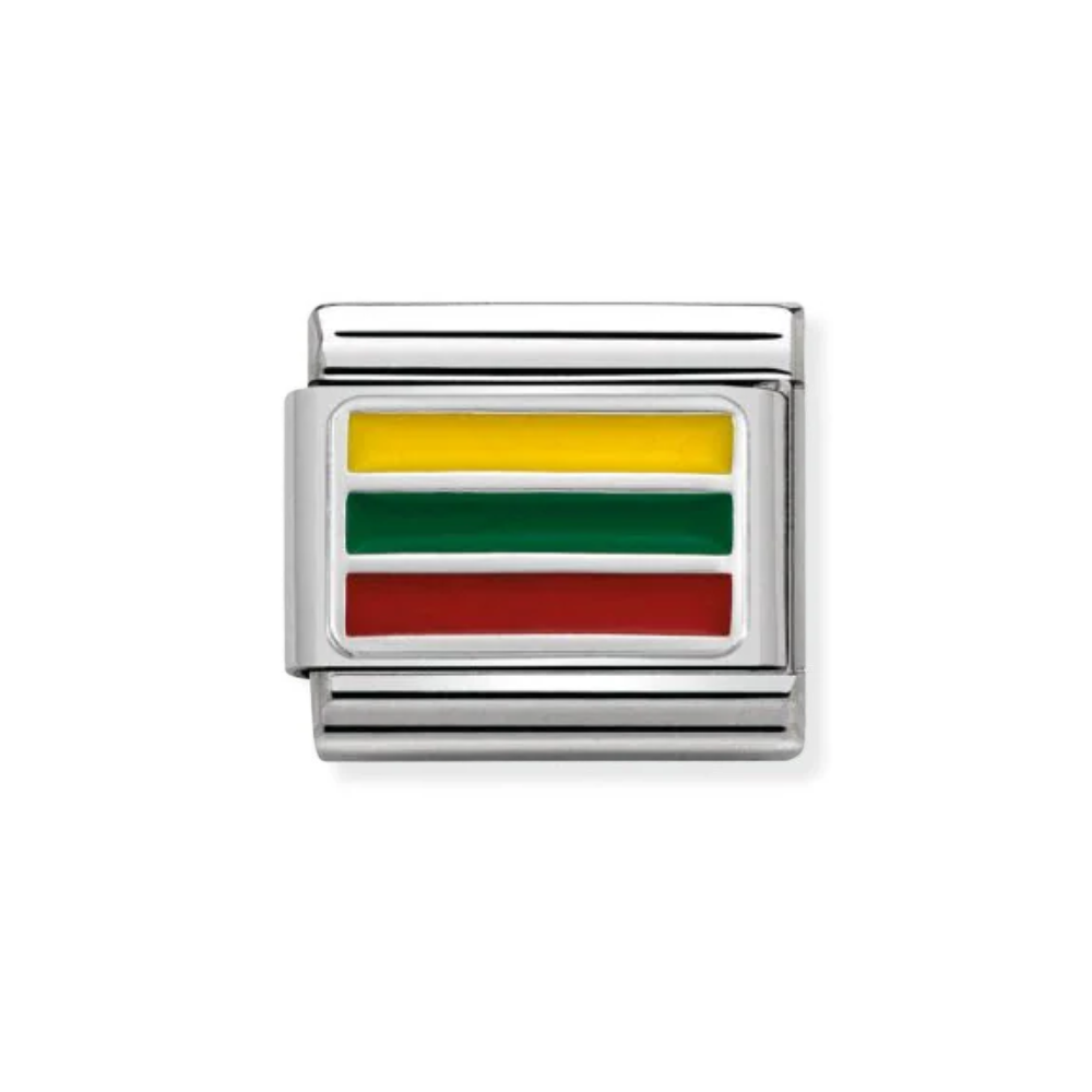 Nomination Silver  Classic Flags St., Enamel Lithuania Charm
