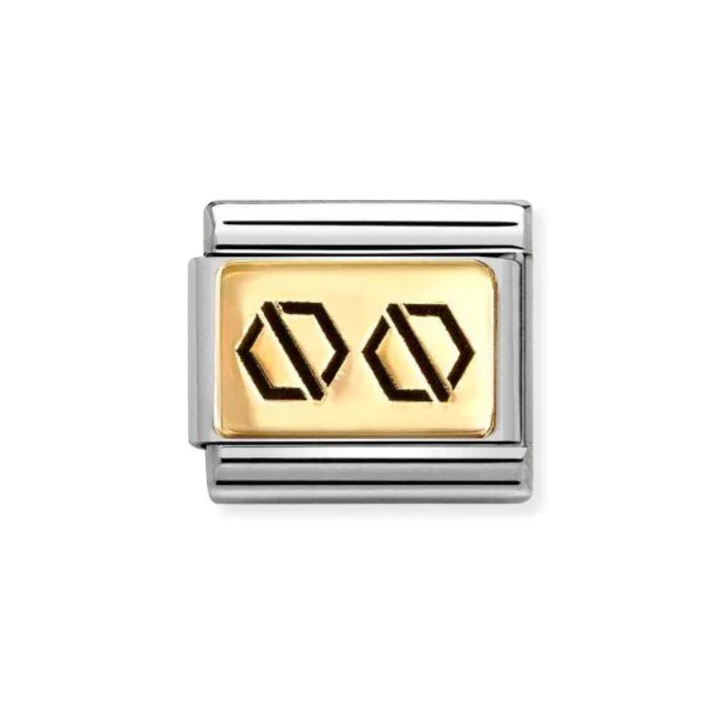Nomination Gold  Classic Plates  Nuts Charm