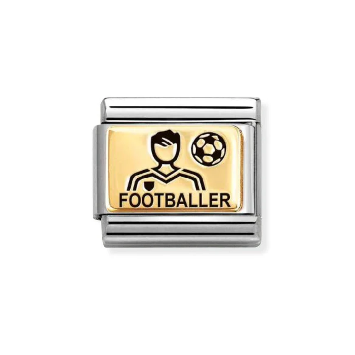 Nomination Gold  Classic Plates  Man Footballer Charm