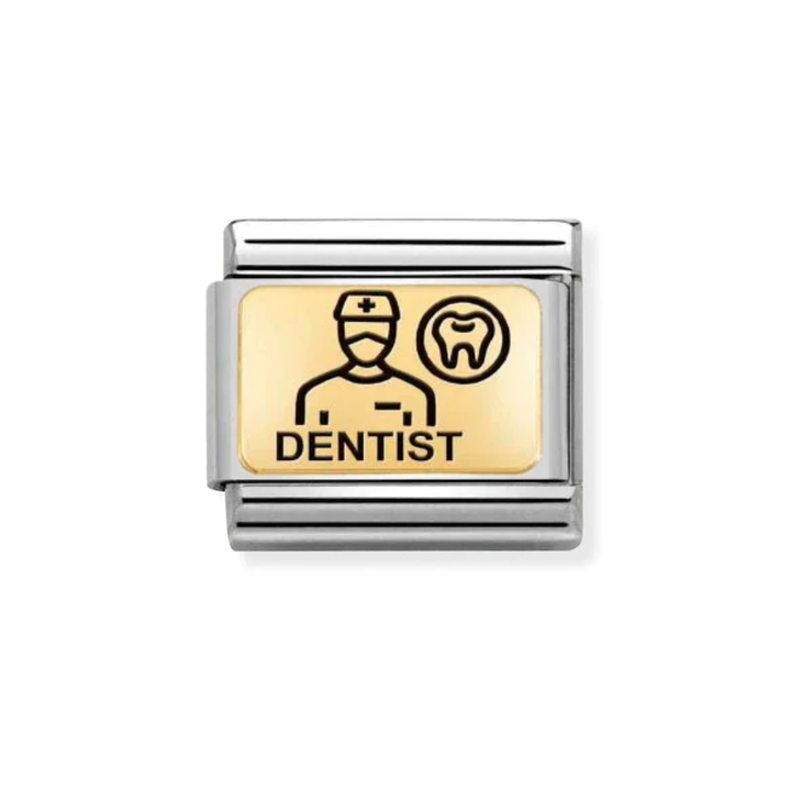 Nomination Gold  Classic Plates  Dentist Charm
