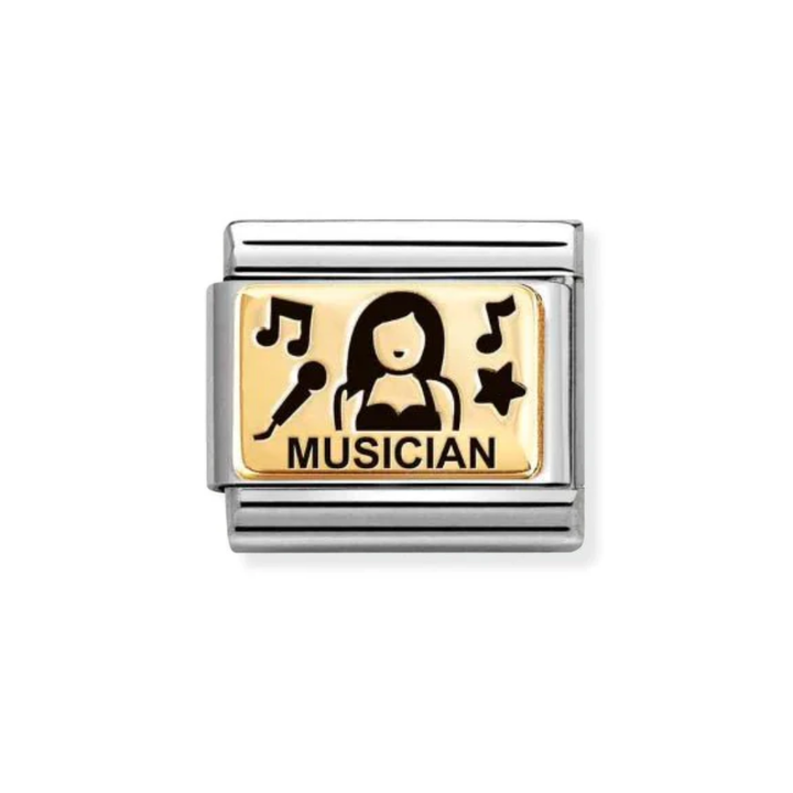 Nomination Gold  Classic Plates  Musician Charm