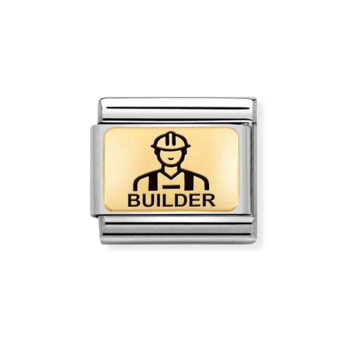 Nomination Gold  Classic Plates  Builder Charm