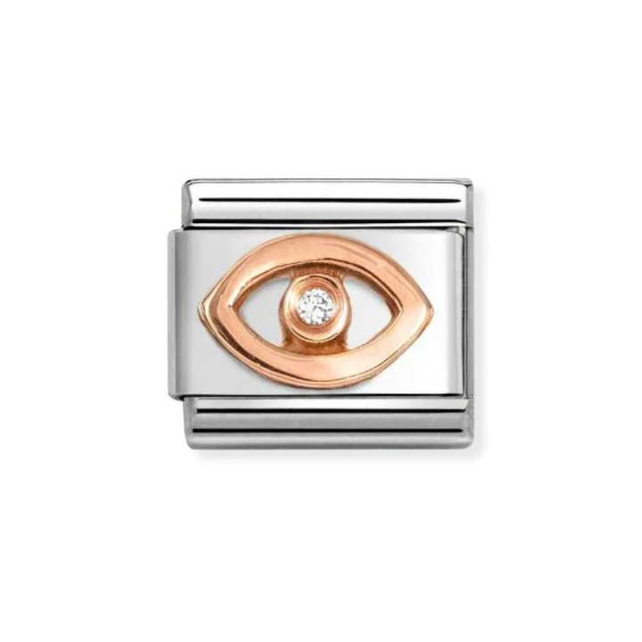 Nomination Rose Gold CZ Evil Eye Charm