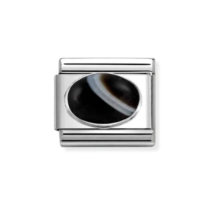 Nomination Silver  Classic Hard Stones  and Banded Onyx Mat Charm