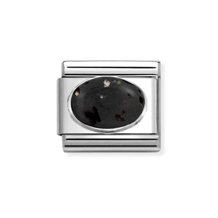 Nomination Silver  Classic Hard Stones  and Lava Stone Mat Charm
