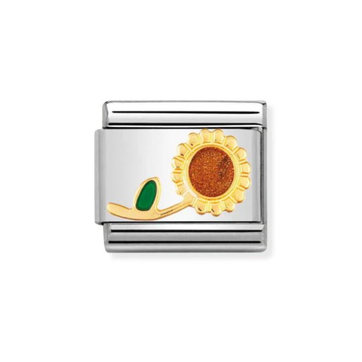 Nomination Gold Sunflower Charm