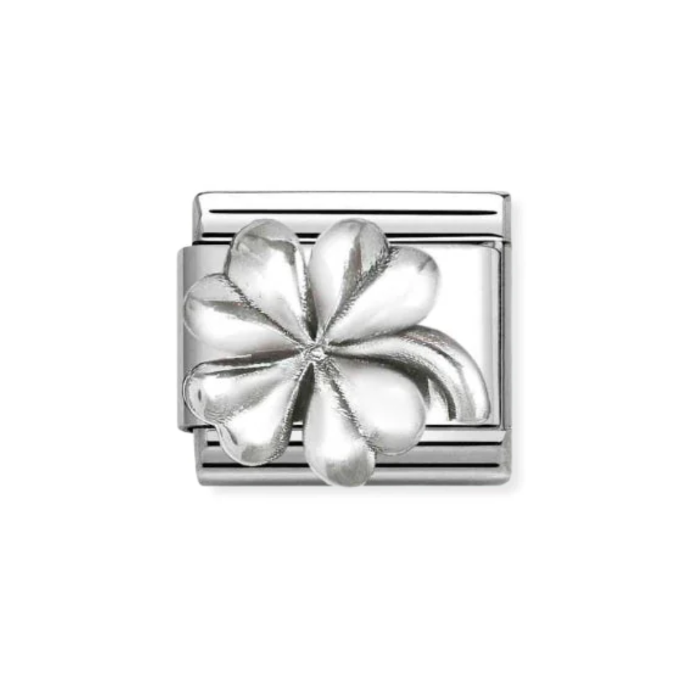 Nomination Silver  Classic Oxidized Symbols St. and Four-Leaf Clover Charm