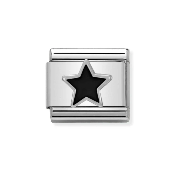 Nomination Silver With Black Star Charm