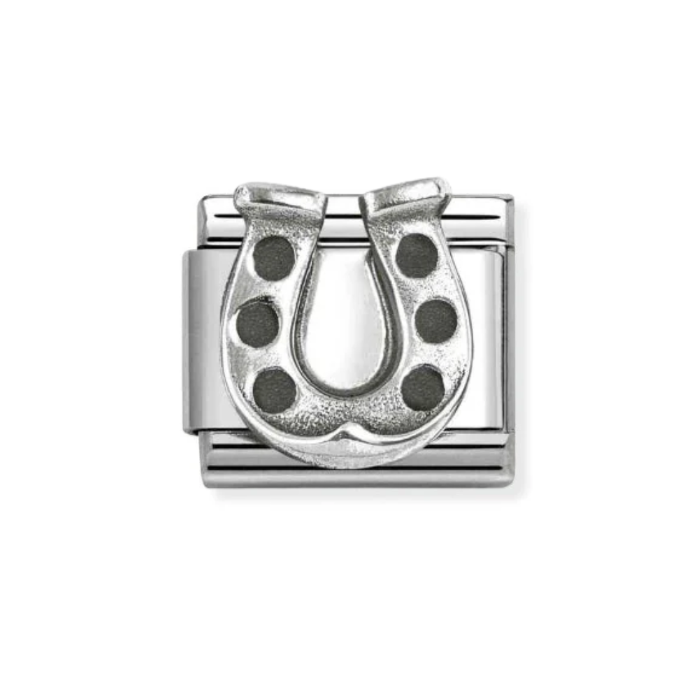 Nomination Silver  Classic Oxidized Symbols St. and Horseshoe 1 Charm