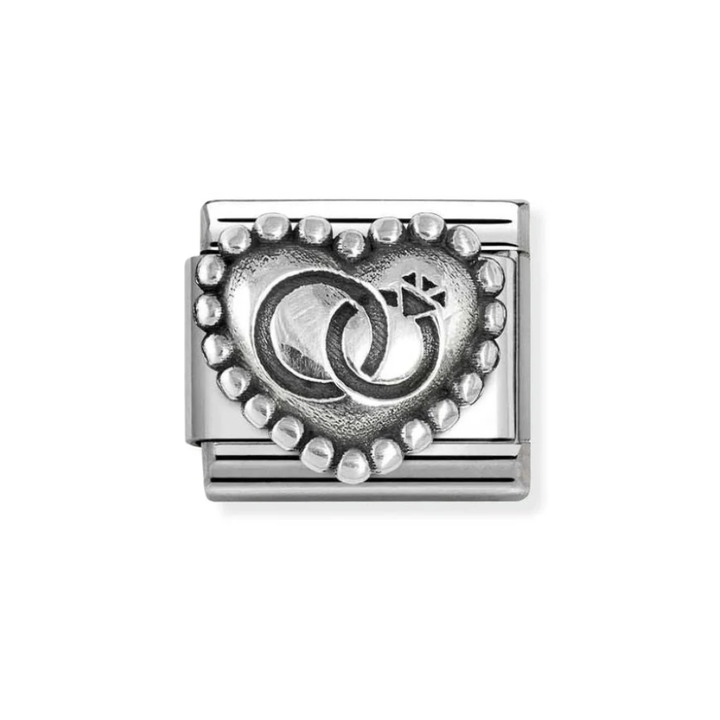 Nomination Silver Wedding Rings Dotted Heart Charm