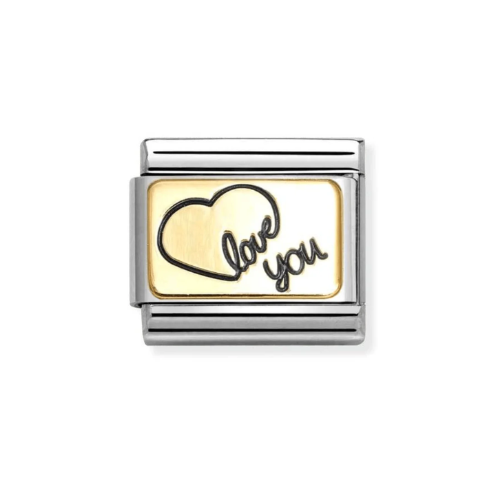 Nomination Gold Classic I Love You Heart Charm