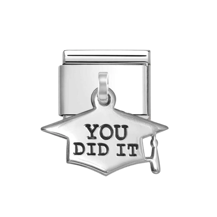 Nomination Classic Silver YOU DID IT Graduation Hat Charm