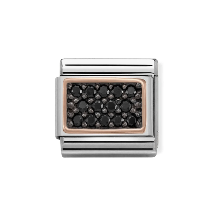 Nomination Classic Rose Gold Black Pave Charm