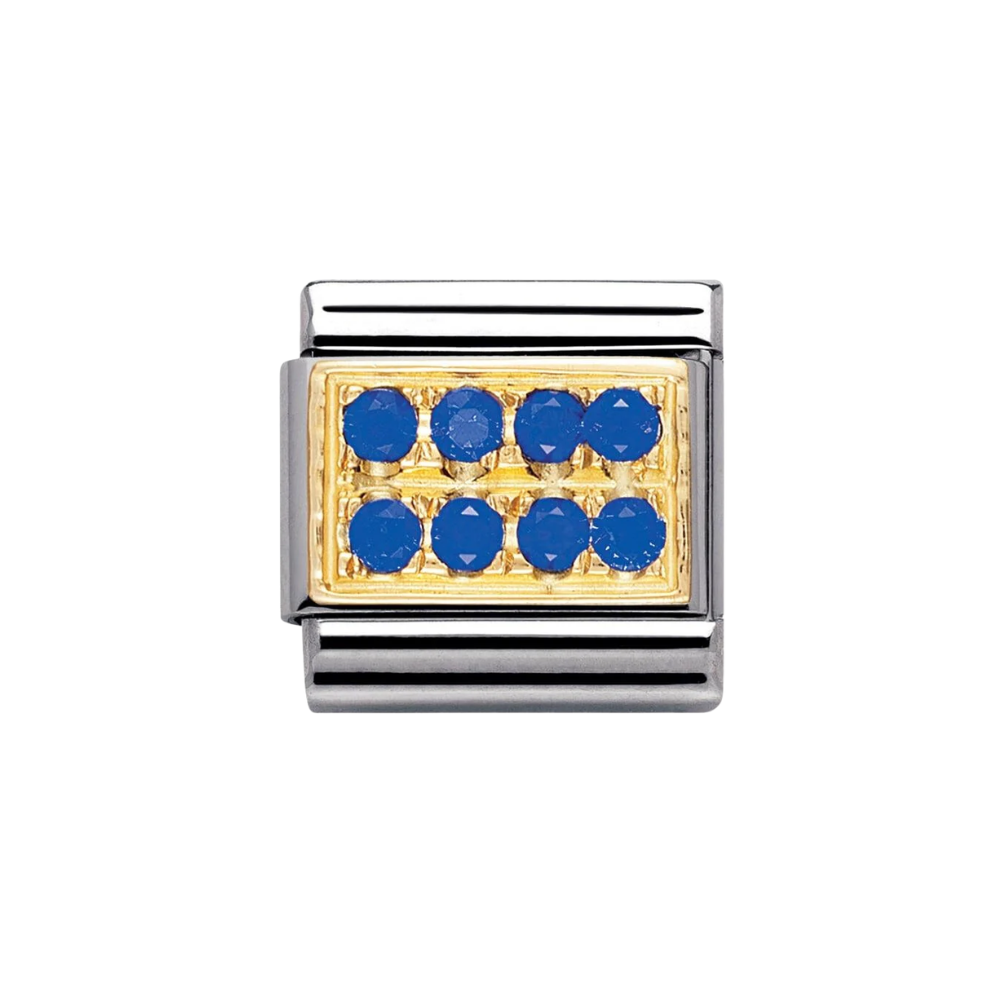 Classic 18k Gold CZ Pave Charm