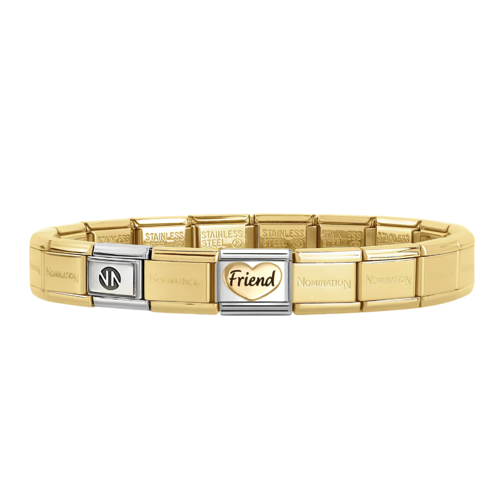 Nomination Gold Starter Bracelet With Friend Charm