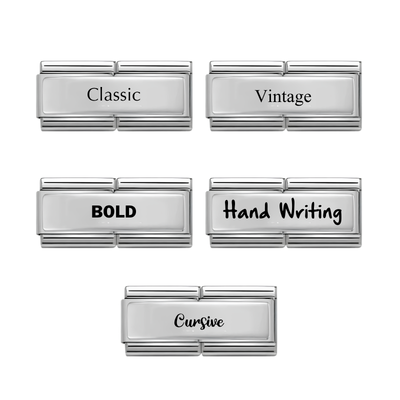 Nomination Classic Silver Engravable Double Charm