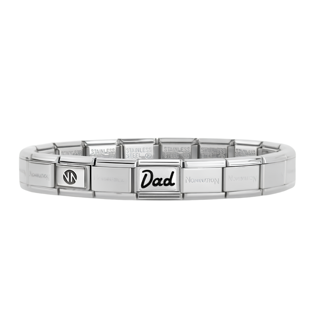 Nomination Silver Starter Bracelet With Dad Charm