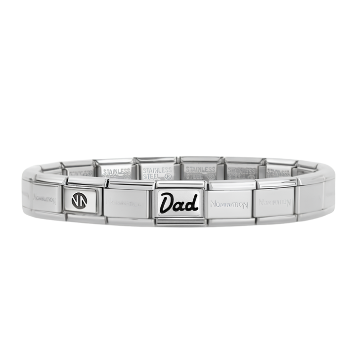 Nomination Silver Starter Bracelet With Dad Charm