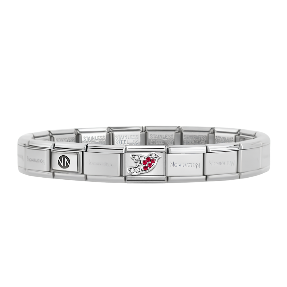 Nomination Silver Starter Bracelet With Robin Crystal Charm