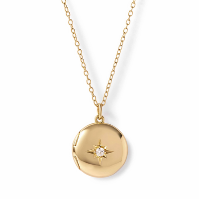 Astley Clarke 18k Gold Plated Biography Midi Locket Necklace