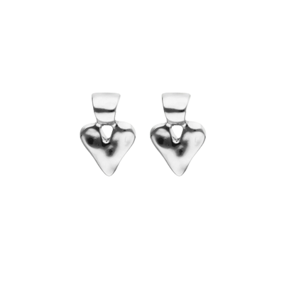 UNOde50 Silver Small Heart Stud Earrings