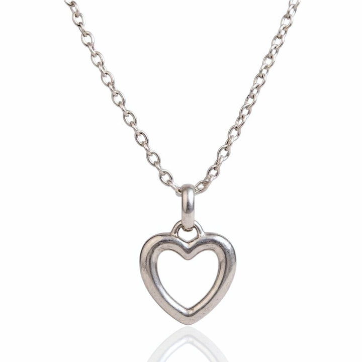ol&co Silver Open Heart Necklace