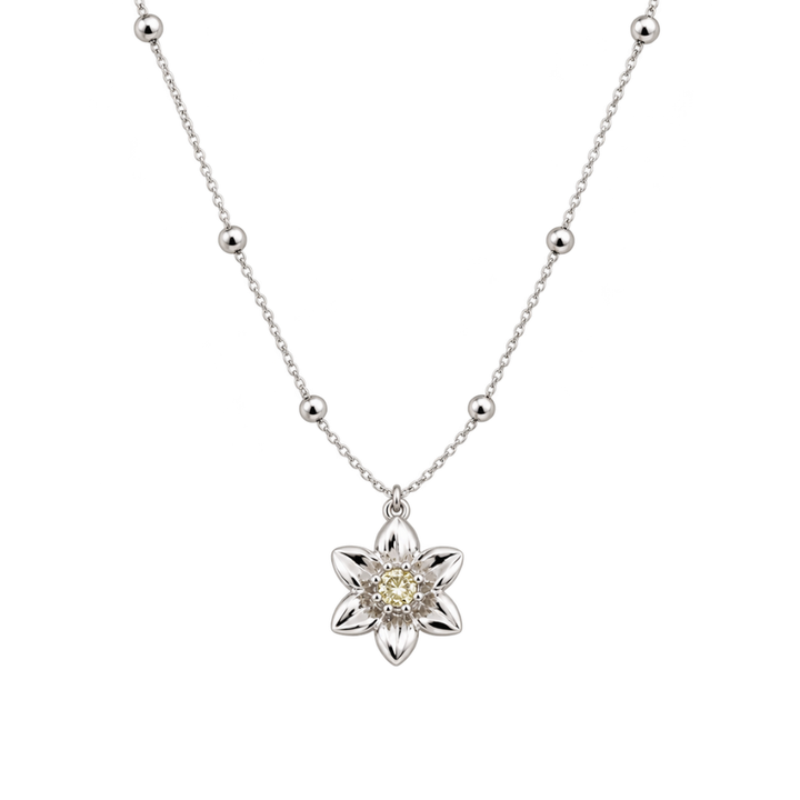 Ola Silver Daffodil Necklace