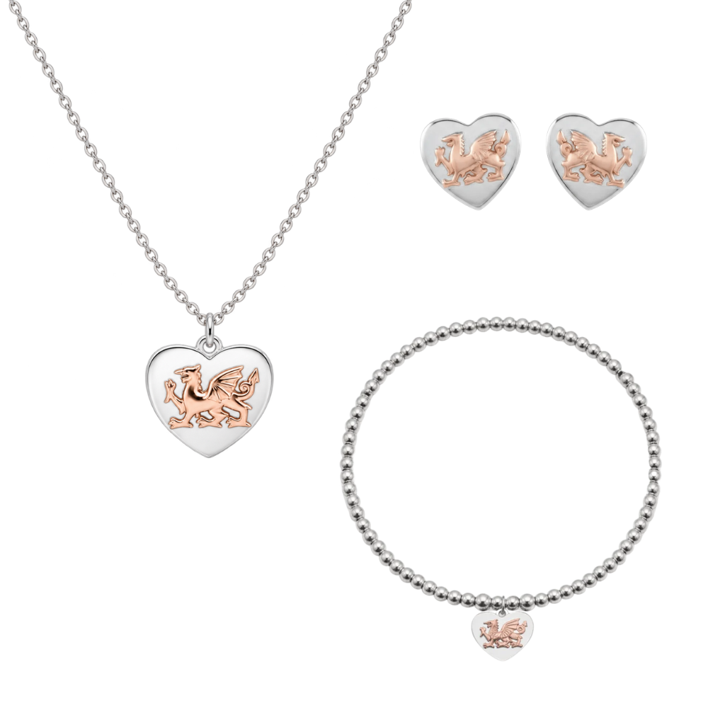 Ola Welsh Dragon Jewellery Set