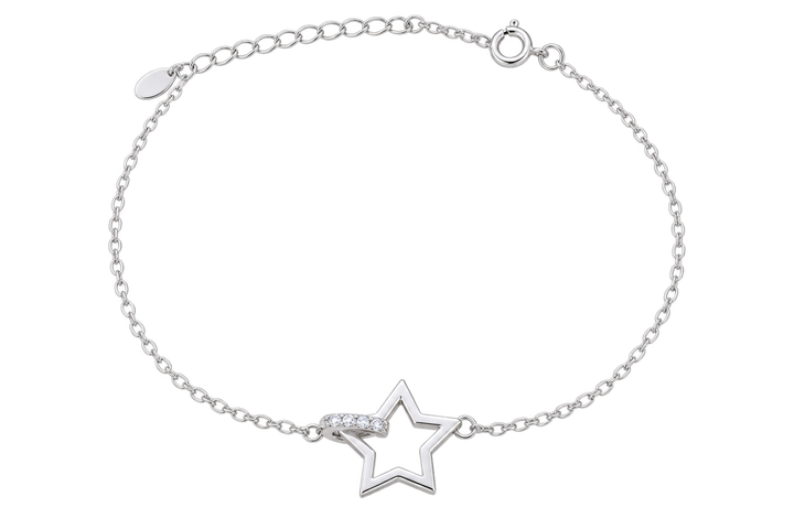 Ola Silver Interlocking Star Bracelet