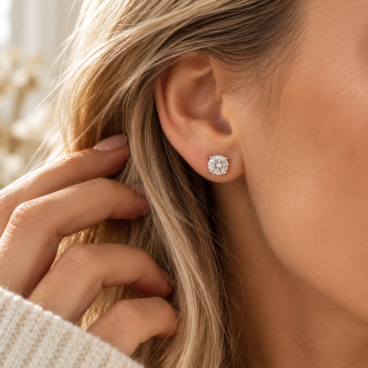 Ola Silver 8mm Stud Earrings