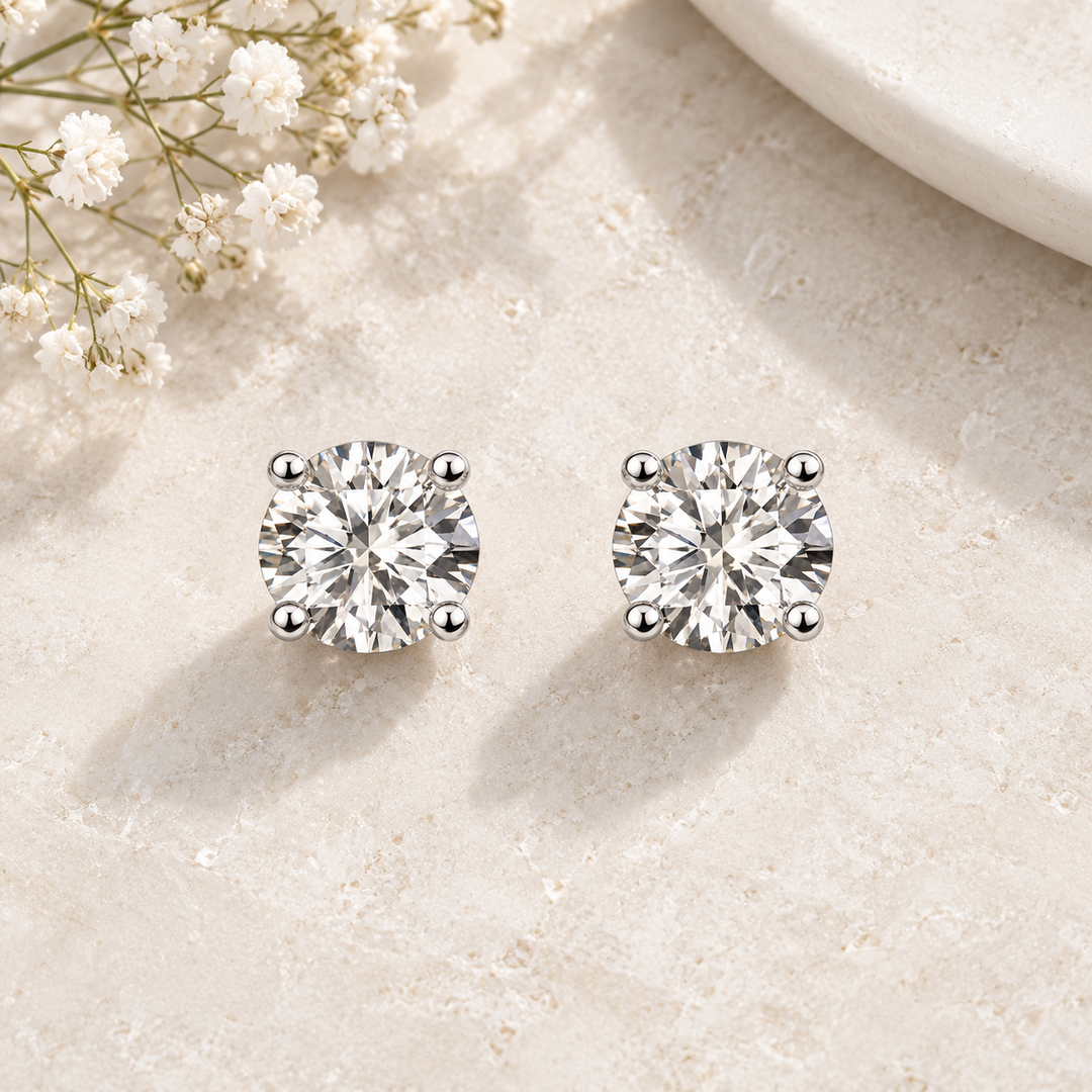 Ola Silver 8mm Stud Earrings