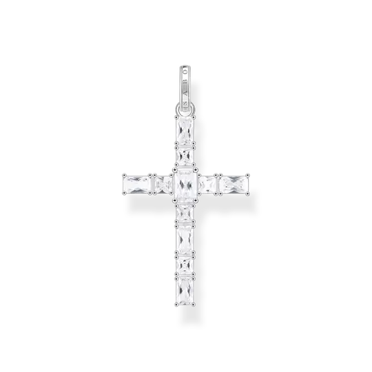 Thomas Sabo Silver Silver Cross Pendant with White Zirconia - MococoThomas SaboPE939-051-14Necklaces