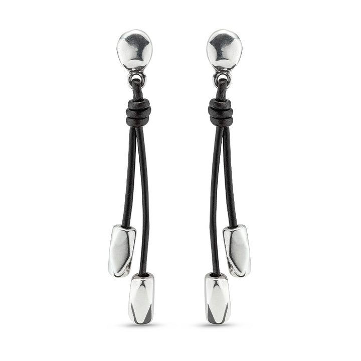 UNOde50 Silver Long Earrings With Beads