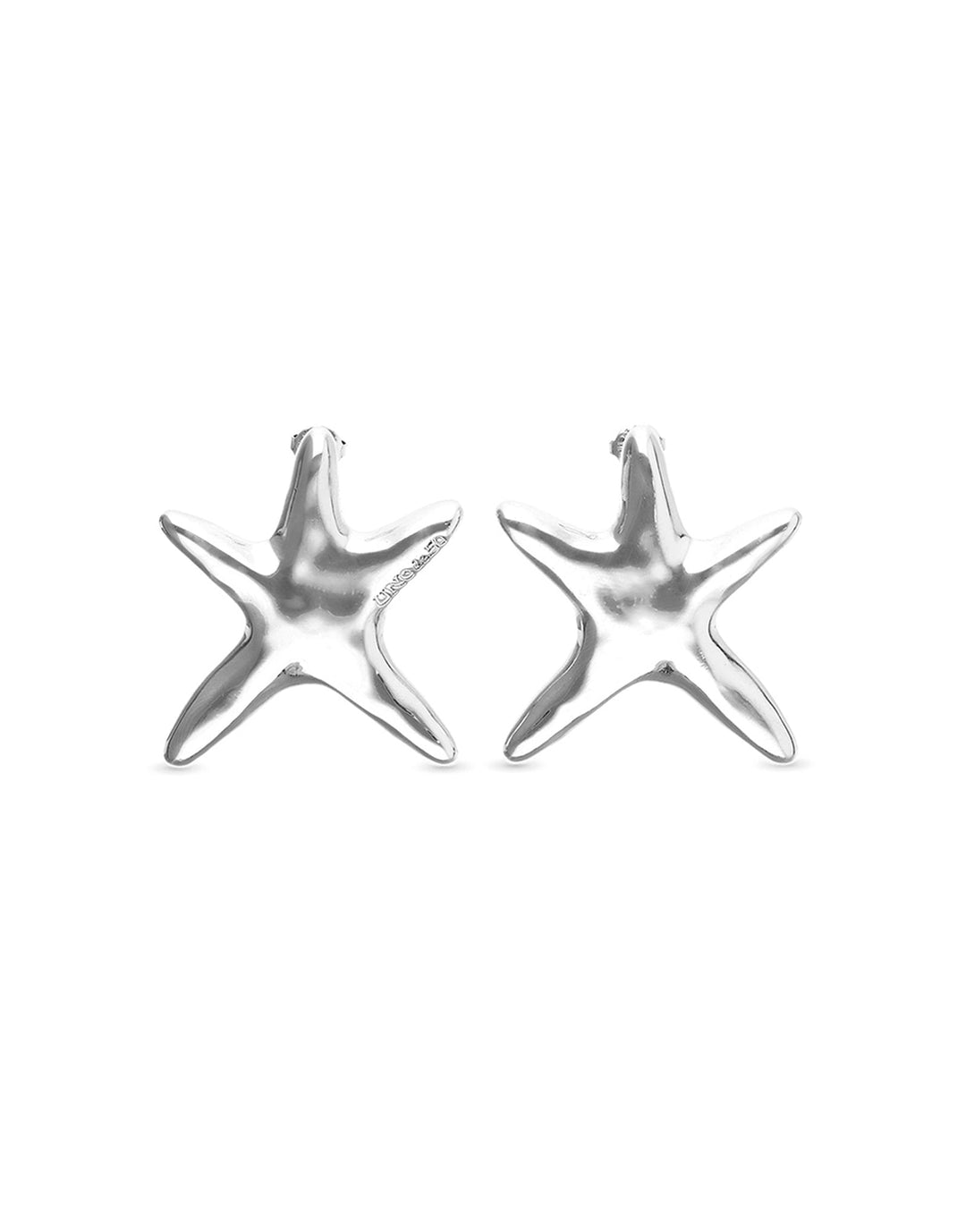 UNOde50 Large Starfish Earrings Sterling Silver