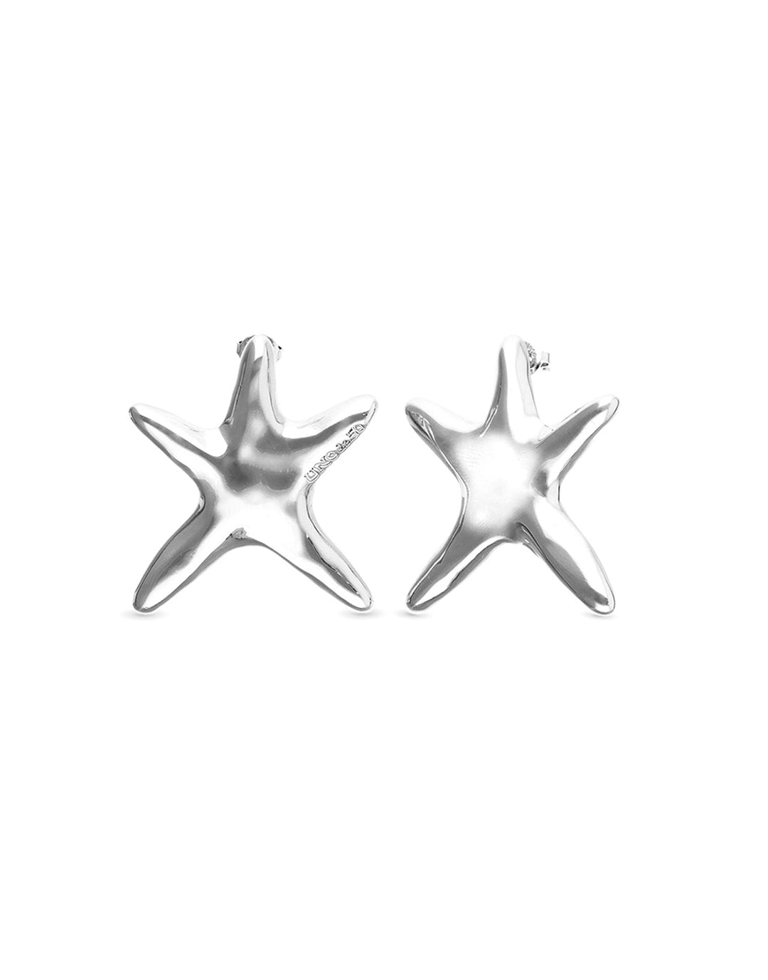 UNOde50 Large Starfish Earrings Sterling Silver