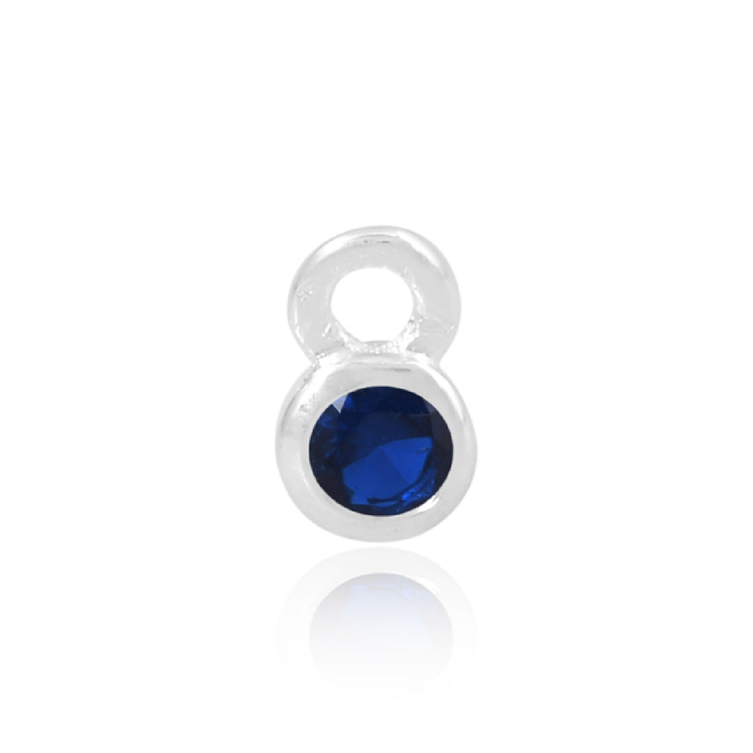 Mococo Welded Forever  Silver September Sapphire Birthstone Charm