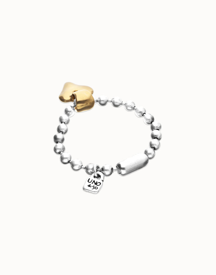 UNOde50 Beat Collection Bead Bracelet with Heart Detail