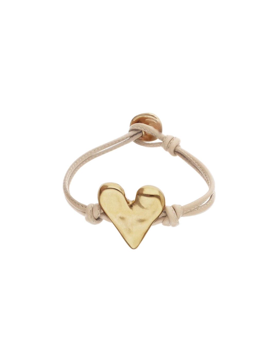 UNOde50 Beat Collection Camel Leather Bracelet with Heart Detail