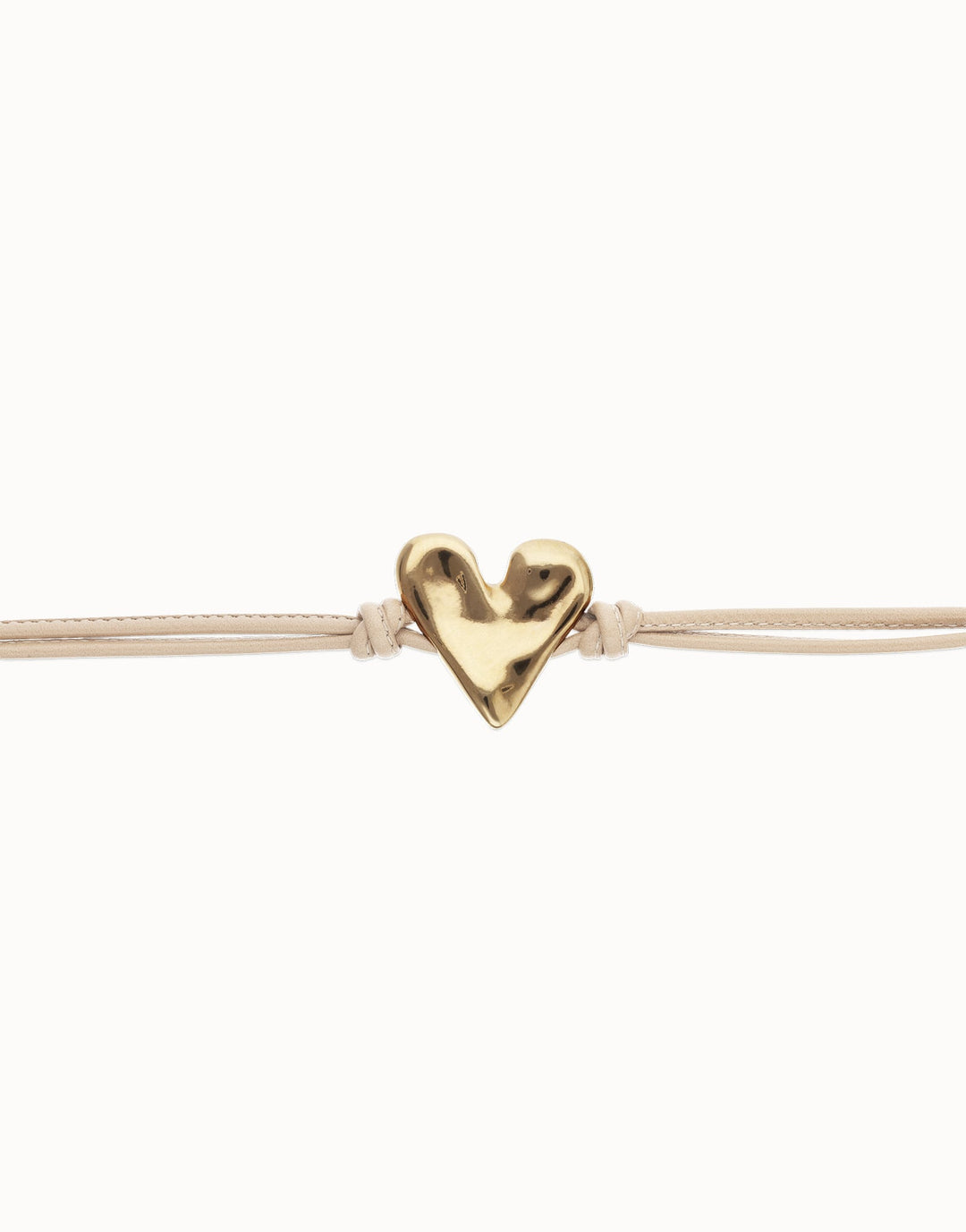 UNOde50 Beat Collection Camel Leather Bracelet with Heart Detail