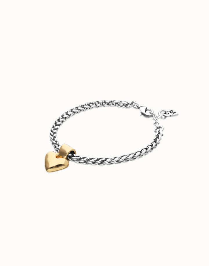 UNOde50 Chain Bracelet with Small Heart Detail