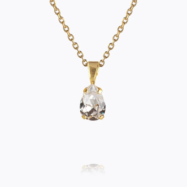 Caroline Svedbom Gold Petite Crystal Drop Necklace