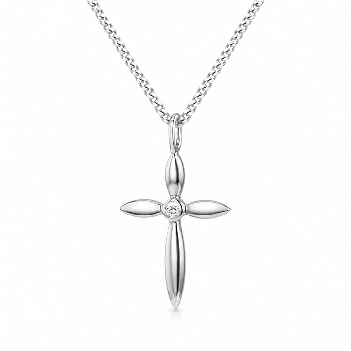 Ola Silver Diamond Cross Pendant