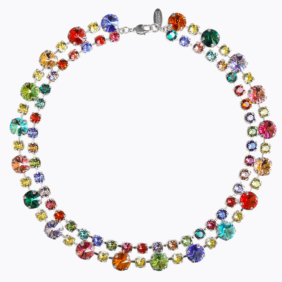 Caroline Svedbom Pomona Statement Necklace with Rainbow Crystals