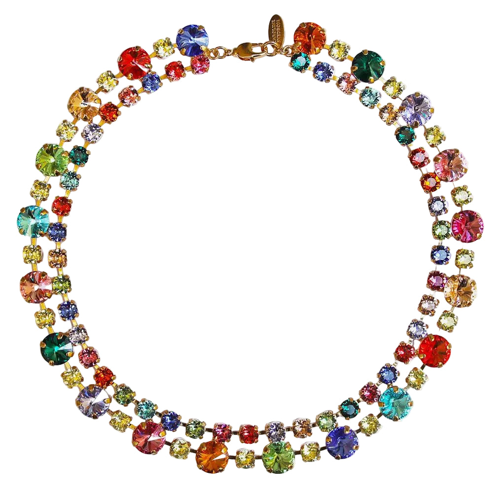 Caroline Svedbom Pomona Statement Necklace with Rainbow Crystals