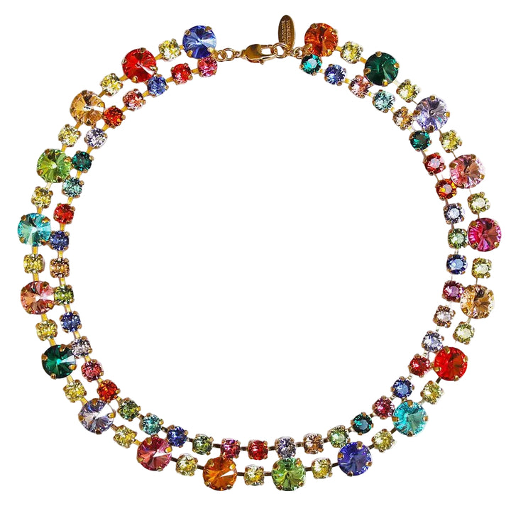 Caroline Svedbom Pomona Statement Necklace with Rainbow Crystals