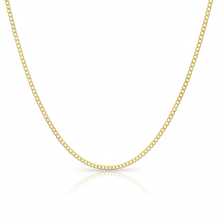 Mococo Fine 9ct Solid Gold Curb Chain Necklace