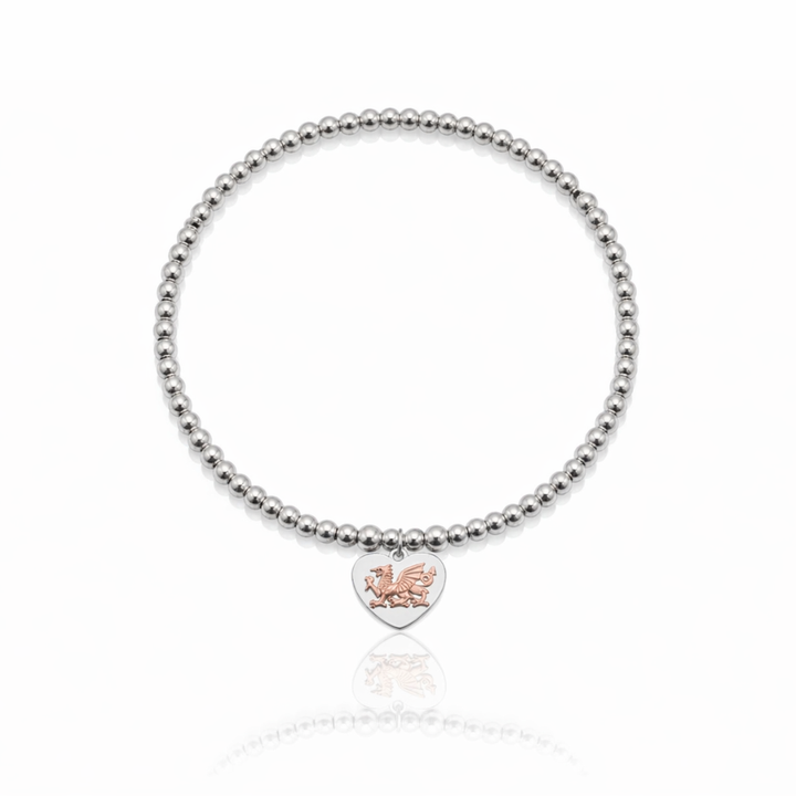 Ola Silver and Rose Gold Heart Dragon Bracelet